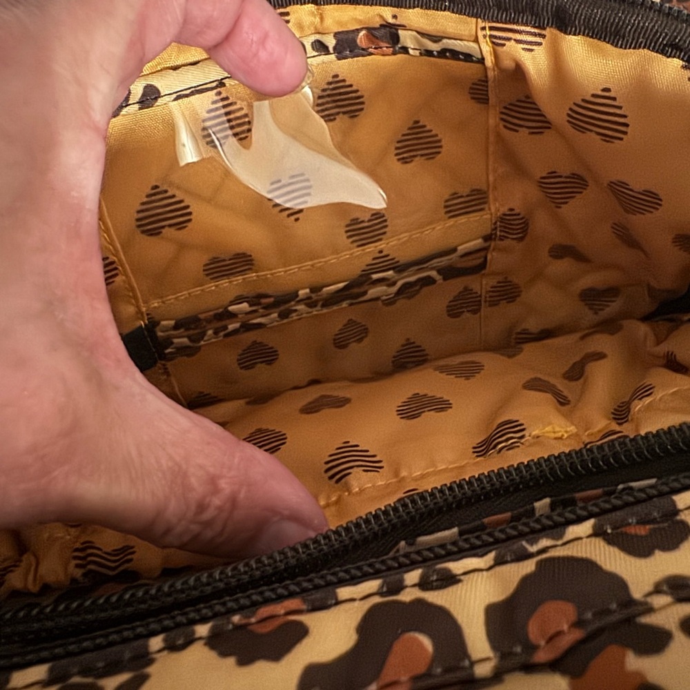 Lug Leopard Print Quilted Crossbody Bag - Brown - Picture 8 of 8